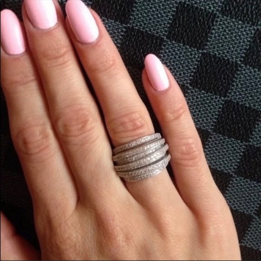 💯 NEW 6.4 CT 925 STERLING SILVER DIAMOND RING, CUTE RING, SHINY RING. - Picture 2 of 6